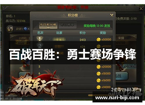 百战百胜：勇士赛场争锋